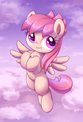 Size: 1368x2000 | Tagged: safe, imported from twibooru, oc, oc:missing bliss, pegasus, pony, cloud, female, filly, flying, image, png, sky