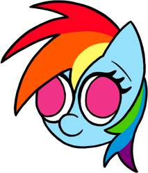 Size: 377x443 | Tagged: safe, artist:aprilfools, rainbow dash, pegasus, pony, /bale/, female, head, mare, simple background, solo, transparent background