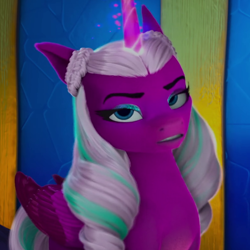 Size: 800x800 | Tagged: safe, imported from derpibooru, screencap, opaline arcana, alicorn, pony, spoiler:g5, spoiler:my little pony: make your mark, spoiler:my little pony: make your mark chapter 2, spoiler:myms01e05, cropped, female, g5, glowing, glowing horn, horn, mare, my little pony: make your mark, my little pony: make your mark chapter 2, solo, the cutie mark mix-up