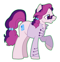 Size: 1662x1713 | Tagged: safe, artist:queertrixie, imported from derpibooru, oc, oc only, oc:birthday card, clothes, glasses, magical lesbian spawn, male, offspring, outline, parent:pinkie pie, parent:rarity, shirt, simple background, solo, stallion, transparent background