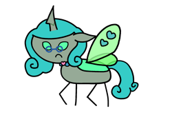 Size: 1976x1300 | Tagged: safe, artist:mystery shore, idw, imported from derpibooru, queen chrysalis, changeling, changeling queen, reflections, spoiler:comic, duchess chrysalis, female, glasses, good queen chrysalis, in a nutshell, in a nutshell but mirror version, mare, mirror universe, reversalis, simple background, solo, stick pony, transparent background