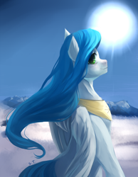 Size: 1788x2300 | Tagged: safe, artist:schnellentod, imported from derpibooru, oc, oc only, pegasus, pony, side view, sitting, smiling, solo, sun