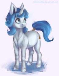 Size: 1548x2000 | Tagged: safe, artist:schnellentod, imported from derpibooru, oc, oc only, pony, unicorn, simple background, smiling, solo, standing, white background