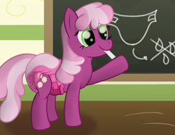 Size: 2500x1916 | Tagged: safe, artist:sweetielover, imported from derpibooru, cheerilee, earth pony, pony, adult diaper, chalk, chalkboard, class, classroom, diaper, diaper fetish, female, fetish, mare, non-baby in diaper, room, school, show accurate