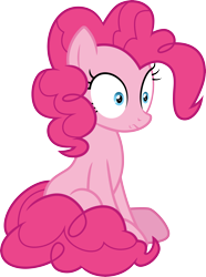 Size: 3000x4037 | Tagged: safe, artist:cloudy glow, imported from derpibooru, pinkie pie, earth pony, pony, the last laugh, .ai available, female, mare, simple background, sitting, solo, transparent background, vector, wide eyes