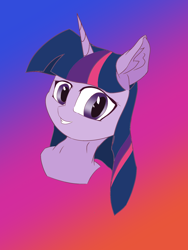 Size: 1536x2048 | Tagged: safe, artist:streamvolume, imported from derpibooru, twilight sparkle, unicorn, gradient background, solo, unicorn twilight