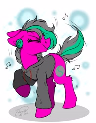 Size: 2894x3684 | Tagged: safe, artist:julunis14, imported from derpibooru, oc, oc only, earth pony, pony, clothes, cute, cute little fangs, eyes closed, fangs, hoodie, ocbetes, solo