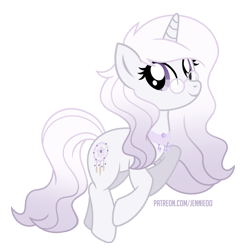 Size: 874x900 | Tagged: safe, artist:jennieoo, imported from derpibooru, oc, oc only, oc:ethereality, unicorn, gift art, glasses, looking at you, patreon, patreon reward, show accurate, simple background, smiling, smiling at you, solo, transparent background