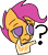 Size: 394x449 | Tagged: safe, artist:aprilfools, scootaloo, pegasus, pony, /bale/, emoji, female, filly, ponified, ponified emoji, raised eyebrow, simple background, solo, thinking, thinking emoji, transparent background