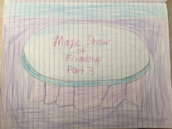 Size: 3264x2448 | Tagged: safe, artist:dupontsimon, imported from derpibooru, fanfic:magic show of friendship, equestria girls, fanfic art, lined paper, title card