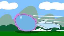 Size: 1920x1080 | Tagged: safe, artist:platinumdrop, imported from derpibooru, trixie, unicorn, ball, female, mare, request, rolling, solo, sonic the hedgehog (series), spin dash, trixieball