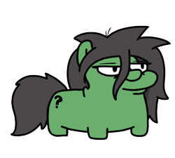 Size: 800x720 | Tagged: safe, artist:jargon scott, imported from ponybooru, oc, oc:anon-mare, earth pony, pony, female, mare, simple background, solo, squatpony, transparent background