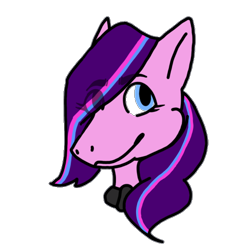 Size: 487x487 | Tagged: safe, imported from derpibooru, earth pony, pony, artist, blue eyes, icon, pink, purple hair, rating, simple background, solo, transparent background