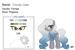 Size: 4544x3000 | Tagged: safe, artist:princessmoonsilver, imported from derpibooru, oc, oc only, oc:cloudy gale, pegasus, pony, cutie mark, gradient mane, gradient tail, reference sheet, simple background, solo, tail, transparent background