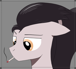 Size: 1590x1436 | Tagged: safe, artist:raritymylove, imported from derpibooru, oc, oc only, cigarette, male, ponytail, solo, stallion