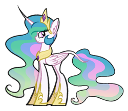 Size: 1024x893 | Tagged: safe, artist:princessfaeron, imported from derpibooru, princess celestia, alicorn, pony, simple background, solo, transparent background