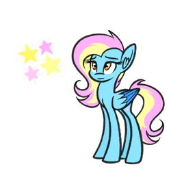 Size: 1024x1024 | Tagged: safe, artist:princessfaeron, imported from derpibooru, oc, oc:starspark, pegasus, pony, colored wings, female, mare, pegasus oc, simple background, solo, transparent background, two toned wings, wings