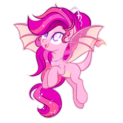 Size: 2048x2048 | Tagged: safe, artist:harmonyvitality-yt, imported from derpibooru, oc, oc only, oc:gemstone dynast, bat pony, pony, base used, bat pony oc, ethereal mane, female, jewelry, mare, necklace, simple background, solo, starry mane, transparent background