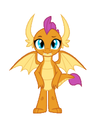 Size: 900x1200 | Tagged: safe, artist:ponygamer2020, artist:twilight-twinkle, imported from derpibooru, smolder, dragon, animated, dragoness, female, flash puppet, gif, reference sheet, rotation, simple background, solo, spinning, tail, teenaged dragon, transparent background, turnaround, wings, you spin me right round