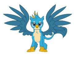 Size: 1200x892 | Tagged: safe, artist:ponygamer2020, artist:twilight-twinkle, imported from derpibooru, gallus, griffon, animated, flash puppet, gif, male, reference sheet, rotation, simple background, solo, spinning, spread wings, tail, transparent background, turnaround, wings, you spin me right round