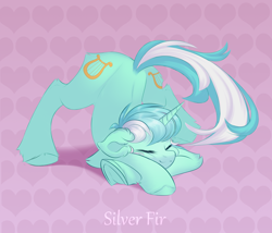 Size: 3500x3000 | Tagged: safe, artist:silverfir, imported from derpibooru, lyra heartstrings, pony, unicorn, abstract background, both cutie marks, cute, ear fluff, eyes closed, face down ass up, floppy ears, fluffy, hooves, horn, jack-o challenge, lyrabetes, meme, sleeping, solo