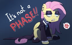 Size: 1200x757 | Tagged: safe, artist:talimingi, imported from derpibooru, fluttershy, pegasus, pony, cross-popping veins, emanata, fluttergoth, fluttershy is not amused, it's not a phase, pictogram, solo, speech bubble, unamused