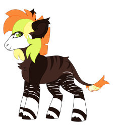 Size: 4664x5216 | Tagged: safe, artist:crazylooncrest, artist:crazysketch101, imported from derpibooru, oc, oc only, oc:gwen, okapi, simple background, solo, transparent background