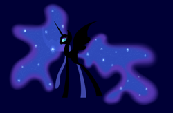 Size: 1280x841 | Tagged: safe, artist:pixels-and-ponies, imported from derpibooru, nightmare moon, alicorn, pony, blue background, simple background, solo
