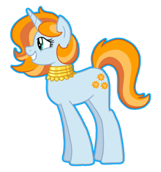 Size: 1280x1372 | Tagged: safe, artist:queertrixie, imported from derpibooru, oc, oc only, oc:golden sun, pony, unicorn, female, horn, magical lesbian spawn, mare, offspring, parent:sunset shimmer, parent:trixie, parents:suntrix, simple background, solo, transparent background, unicorn oc