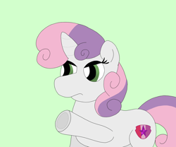 Size: 6048x5036 | Tagged: safe, artist:pinkiepie69, imported from derpibooru, sweetie belle, unicorn, angry, eyeshadow, foal, makeup, solo