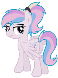 Size: 1768x2357 | Tagged: safe, artist:sjart117, imported from derpibooru, oc, oc only, oc:orient duetta wonder, pegasus, pony, butt, eyebrows, female, freckles, headband, looking back, mare, pegasus oc, plot, ponytail, raised eyebrow, simple background, solo, transparent background