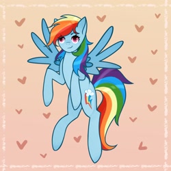 Size: 4000x4000 | Tagged: safe, artist:kaihawkeye, imported from derpibooru, rainbow dash, pegasus, pony, heart, simple background, solo