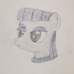 Size: 2210x2210 | Tagged: safe, artist:ceffyl-dŵr, imported from derpibooru, maud pie, earth pony, pony, solo, traditional art