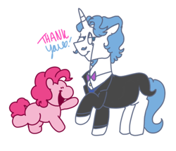 Size: 500x430 | Tagged: safe, artist:dsstoner, imported from derpibooru, fancypants, pinkie pie, earth pony, pony, unicorn, comic:pinkiepants!, male, stallion