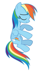 Size: 3805x6280 | Tagged: safe, alternate version, artist:gypsykumquat, imported from derpibooru, rainbow dash, pegasus, pony, .svg available, absurd resolution, female, lying down, mare, peaceful, show accurate, simple background, smiling, solo, transparent background, vector