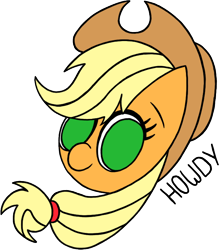 Size: 684x780 | Tagged: safe, artist:aprilfools, applejack, earth pony, pony, /bale/, cowboy hat, female, hat, head, mare, simple background, solo, stetson, text, transparent background