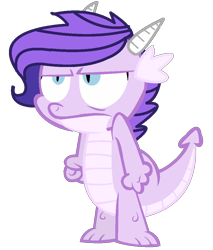 Size: 874x1026 | Tagged: safe, artist:kaatseye, imported from derpibooru, oc, oc only, oc:crystal clarity, dracony, dragon, hybrid, kilalaverse, base used, dragoness, dragonified, female, interspecies offspring, offspring, parent:rarity, parent:spike, parents:sparity, simple background, solo, species swap, transparent background