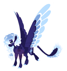 Size: 3300x3500 | Tagged: safe, artist:gigason, imported from derpibooru, oc, oc only, oc:sprite, pegasus, pony, colored wings, magical lesbian spawn, multicolored wings, offspring, parent:princess luna, parent:rolling thunder, parents:rollingluna, simple background, solo, transparent background, wings