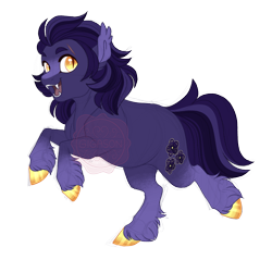 Size: 2612x2500 | Tagged: safe, artist:gigason, imported from derpibooru, oc, oc only, oc:midnight sky, earth pony, pony, fangs, female, mare, offspring, parent:cheerilee, simple background, solo, transparent background