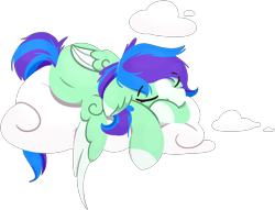 Size: 2316x1774 | Tagged: safe, artist:rhythmpixel, imported from derpibooru, oc, oc only, oc:star breeze, pegasus, pony, cloud, female, lineless, mare, on a cloud, pegasus oc, simple background, sleeping, solo, transparent background