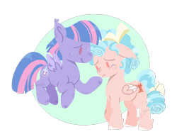 Size: 1112x871 | Tagged: safe, artist:wholesomeponies, imported from derpibooru, cozy glow, wind sprint, pegasus, pony, circle background, comforting, cozybetes, cute, duo, duo female, female, filly, flying, foal, sad, simple background, smiling, transparent background, tumblr