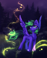 Size: 1600x2000 | Tagged: safe, artist:jsunlight, imported from derpibooru, oc, oc only, pegasus, pony, forest, solo