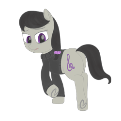 Size: 2000x2000 | Tagged: safe, artist:squishment, octavia melody, earth pony, background removed, clothes, open mouth, short tail, solo