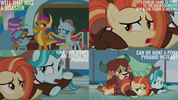 Size: 2000x1125 | Tagged: safe, edit, edited screencap, editor:quoterific, imported from derpibooru, screencap, lighthoof, ocellus, shimmy shake, smolder, snips, yona, 2 4 6 greaaat