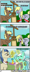Size: 1280x3024 | Tagged: safe, artist:outofworkderpy, imported from derpibooru, coco crusoe, derpy hooves, lyra heartstrings, savoir fare, pegasus, pony, unicorn, comic:out of work derpy, adorasexy, bow, clothes swap, cute, dialogue, embarrassed, female, flustered, funny, funny as hell, glowing, glowing horn, horn, horte cuisine, hungry, l.u.l.s., magic, magic aura, male, mare, sexy, stallion, starving, stealing, stomach noise, sweat, telekinesis, thief, yelling