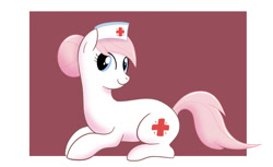 Size: 1280x782 | Tagged: safe, artist:imperiialfrost, imported from derpibooru, nurse redheart, pony, cute, heartabetes, lying down, prone, solo