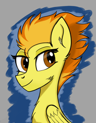 Size: 900x1155 | Tagged: safe, artist:tempestshine, imported from derpibooru, spitfire, pegasus, pony, bust, female, portrait, solo