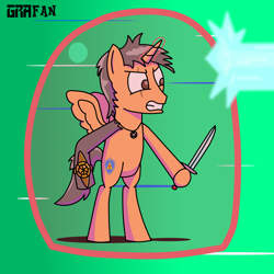 Size: 2000x2000 | Tagged: safe, artist:gradiusfanatic, imported from derpibooru, oc, oc only, oc:litesword, alicorn, alicorn oc, horn, male, wings