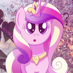 Size: 1000x1000 | Tagged: safe, artist:fruiitypieq, artist:shycookieq, imported from derpibooru, princess cadance, pony, female, solo