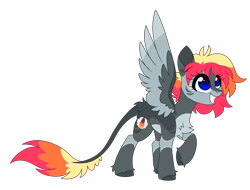 Size: 5560x4228 | Tagged: safe, artist:crazysketch101, imported from derpibooru, oc, oc only, oc:crazy looncrest, pegasus, pony, base used, leonine tail, simple background, solo, tail, transparent background